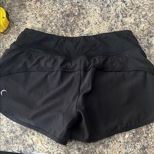 Sleek Black Women's Athletic Shorts. Zyia brand. With liner, 1 inch inseam.